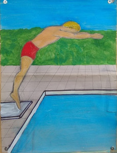 Keith, Spring(board) - into the pool, acrylic.jpg